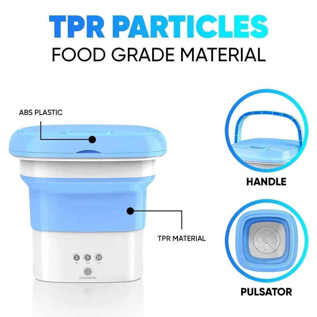 🧺 Foldable Mini Washing Machine – Compact, Powerful & Easy to Use