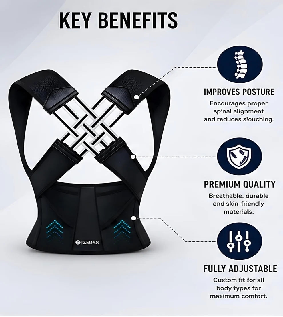 Posture Corrector Belt – Adjustable Back Support Brace | COD Available + 6-Month Guarantee