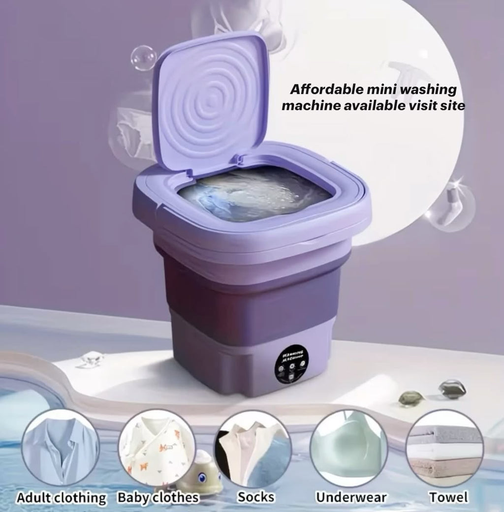 Foldable Mini Washing Machine – Portable & Space-Saving | COD Available + 6-Month Guarantee