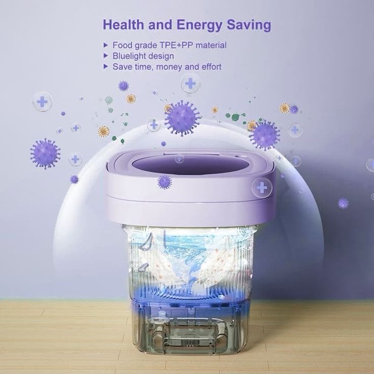Foldable Mini Washing Machine – Portable & Space-Saving | COD Available + 6-Month Guarantee