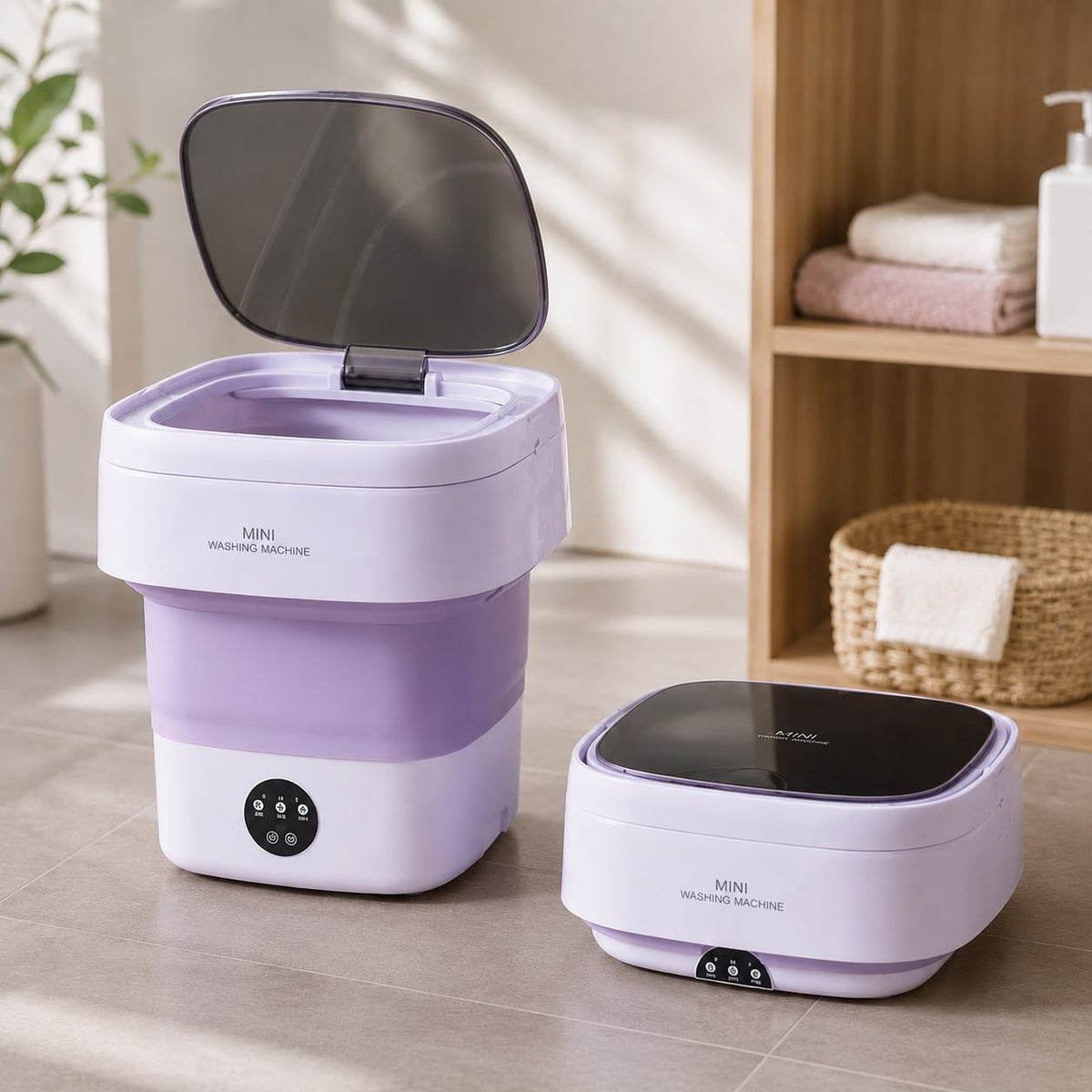 Foldable Mini Washing Machine – Portable & Space-Saving | COD Available + 6-Month Guarantee